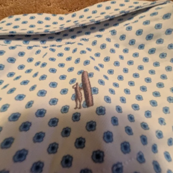 Johnnie O Golf Polo 1899 Blue Flowers Size M - Picture 8 of 8